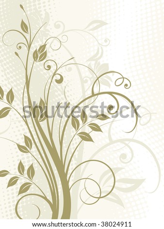 Abstract ornamental flowers.
