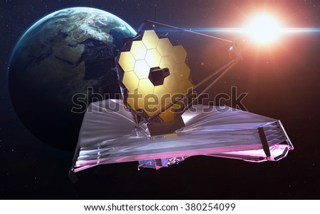 James Webb Space Telescope. This image elements furnished by NASA