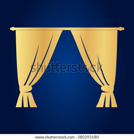 Curtains symbol. Vector illustration.