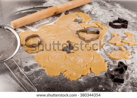 The process of baking cookies at home