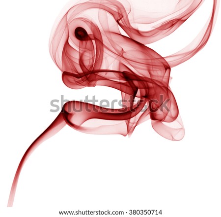 red smoke on the white background