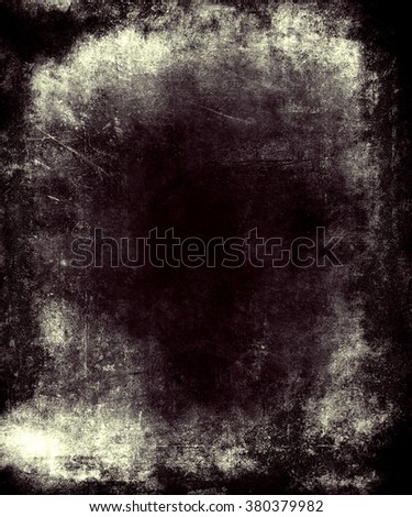  Faded Grunge  Scratched Scary Texture Background With Black Frame