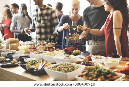 Buffet Dinner Restaurant Catering Food Concept Royalty-Free Stock Photo #380400910