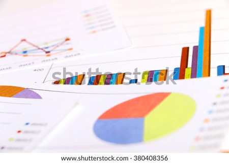blur image of graph in paper ,may use for business background