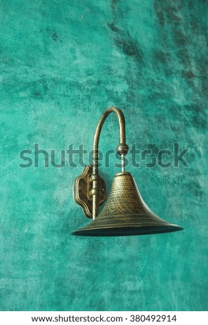 Lantern On The Turquoise Wall