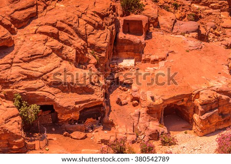 Amazing Ancient rock cut architecture of Petra, Jordan. Petra is one the New Seven Wonders of the World