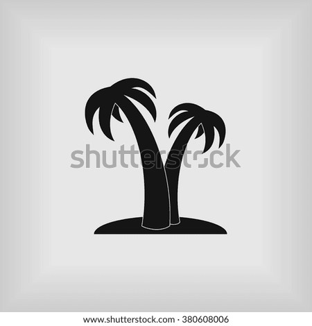 palm tropical tree icon