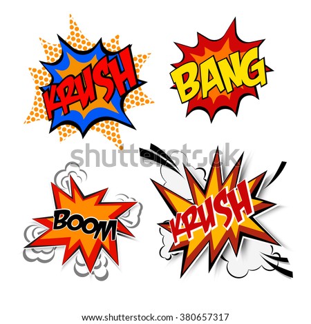 Set of comics icon Pop art Speech Bubble. vector illustration