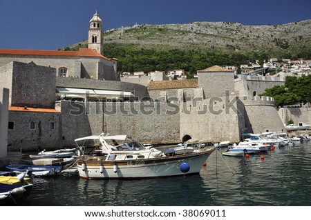 Harbor in Dubrovnik Croatia