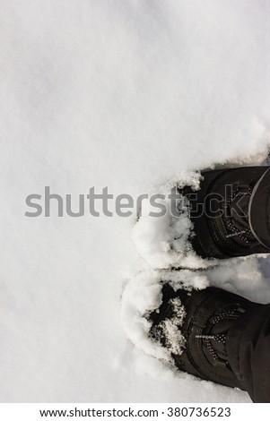 Black Boots in the snow