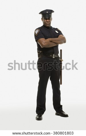 Portrait of a police officer Royalty-Free Stock Photo #380801803
