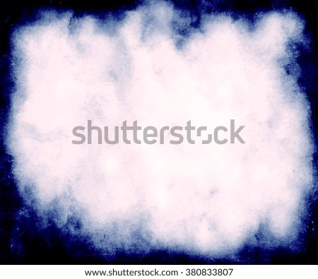 Watercolor Background With Faded Central Area, Beautiful Blue Texture
