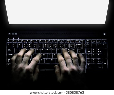 Searching the web using a laptop computer
