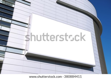 A large blank urban billboard with copy space
