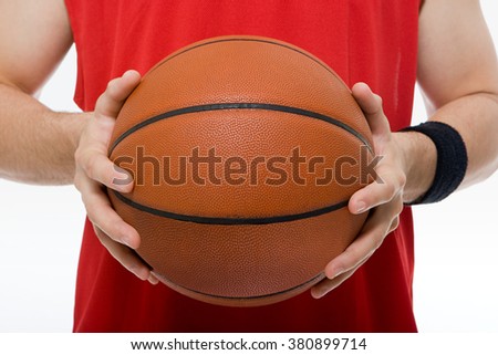 Man holding basketball