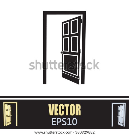 open door vector icon