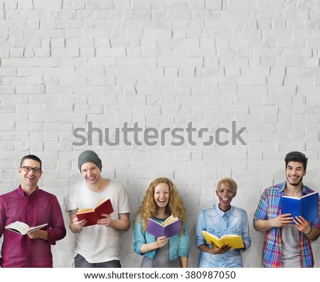 Students Youth Adult Reading Education Knowledge Concept Royalty-Free Stock Photo #380987050