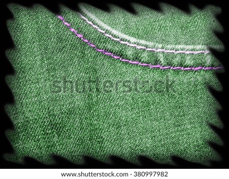 green jeans texture as background