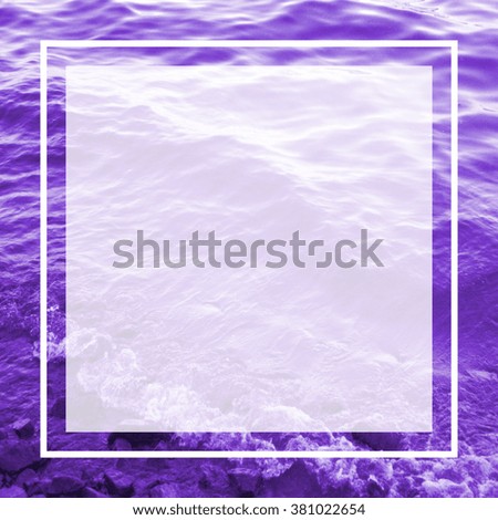 Water frame in unusual colors with place for text