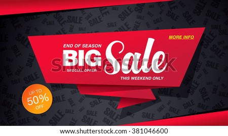 sale banner template design Royalty-Free Stock Photo #381046600