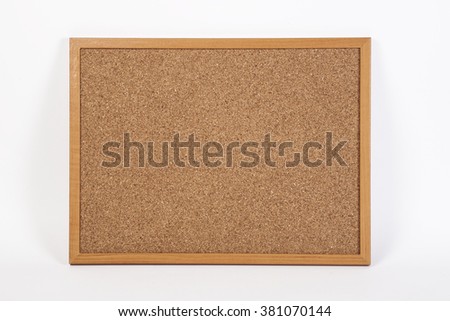 cork board onwhite background