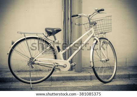 retro bicycle with basket