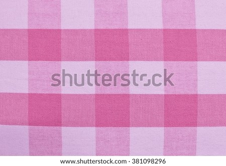 Fabric Texture, Pink and White Lumberjack Plaid Towel or Napkin Pattern Background.