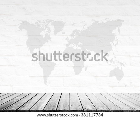 Abstract brick wall White color map background.