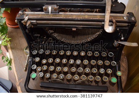 Vintage portable German Typewriter.