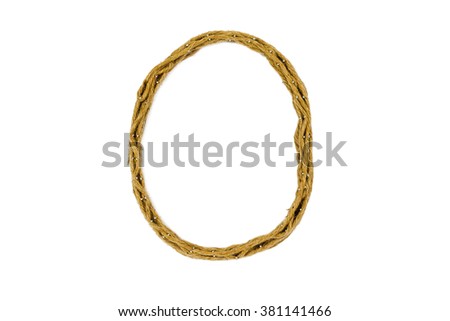 Creative wording from rope on the white background.