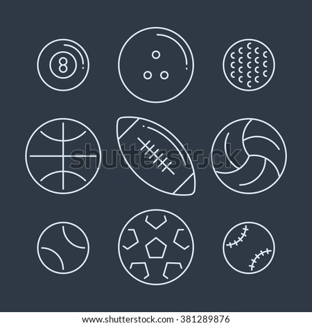 Set of icons balls