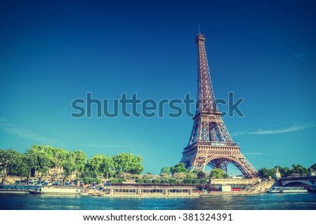 The Eiffel Tower hand drawn illustration