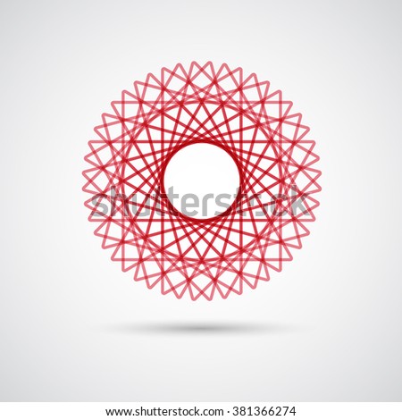 Abstract wireframe geometric elements icon, Vector illustration