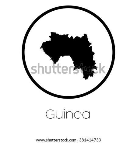 A Map of the country of Guinea