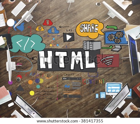 HTML Connection Links Digital Communication Concept