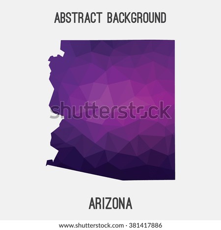 Arizona state map in geometric polygonal style.Abstract tessellation,modern design background. Vector illustration EPS8