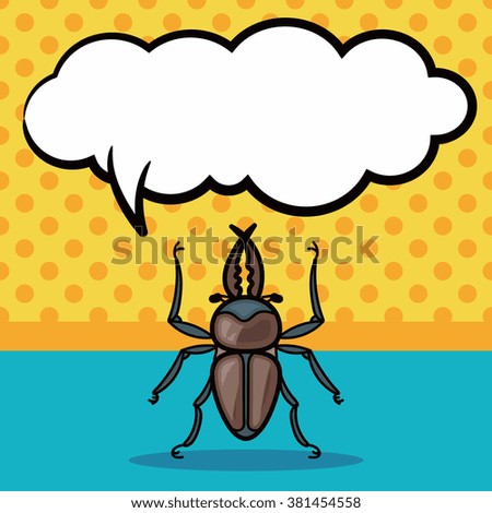 bug doodle, speech bubble