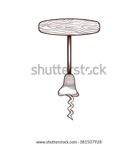 Hand drawn corkscrews 