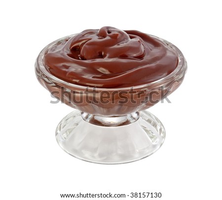 Chocolate Mousse isolated on a white background