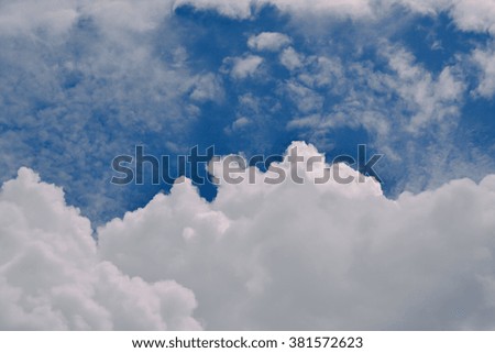 blue sky with cloudy