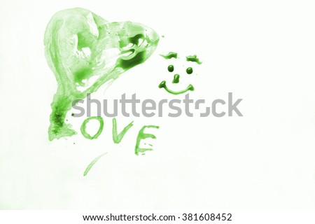 Paint love as blurred abstract background