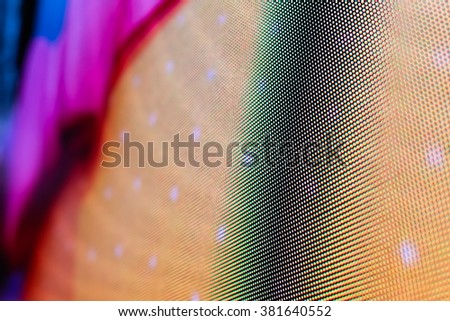 Saturated picture at the LED smd screen - close up background