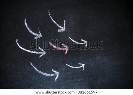 Business concepts design on black board. This photo can use for success in business concept. 