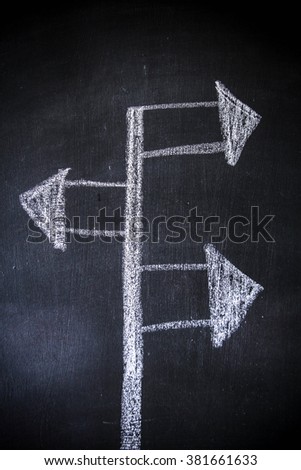 Business concepts design on black board. This photo can use for success in business concept. 