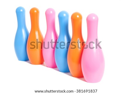 bowling pins isolated on white background