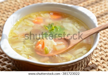 vegetable soup Royalty-Free Stock Photo #381723022