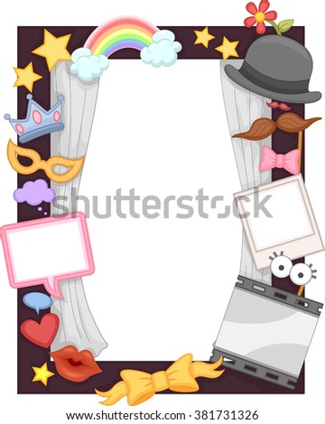 Illustration of a Photo Frame Made for Events and Birthday Parties