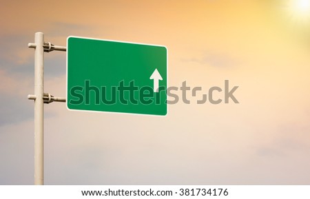 Green traffic Sign