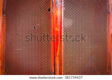 old orange steel metal mash texture background