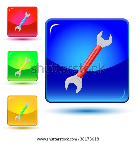 vector icons of spanner